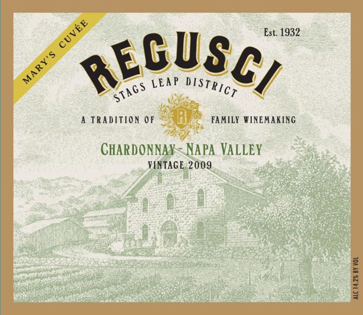 Regusci Winery Mary's Cuvee Chardonnay  Front Label