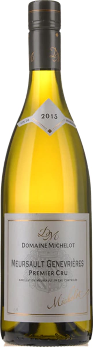 Domaine Michelot Meursault Les Genevrieres Premier Cru 2015 Front Bottle Shot