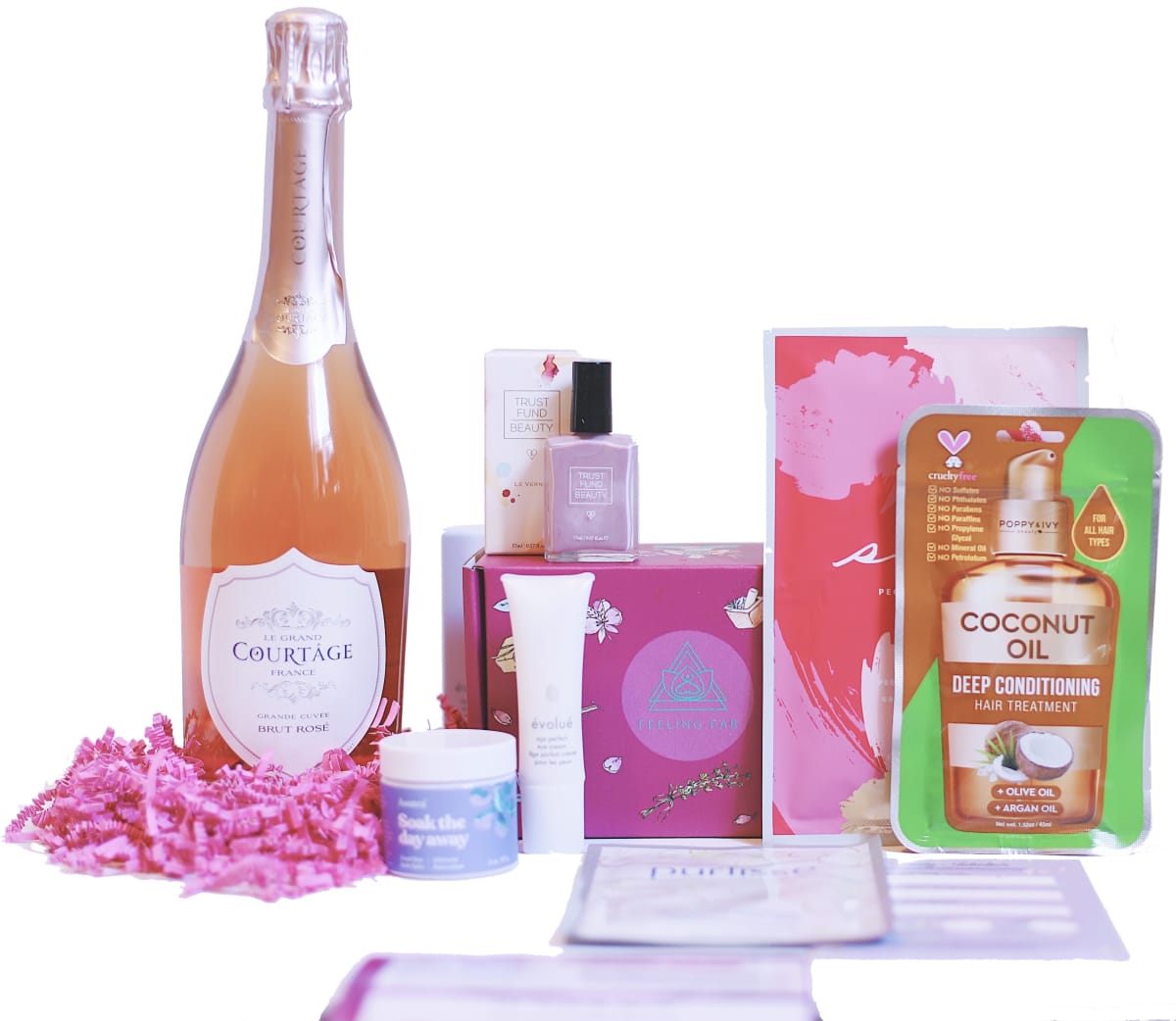 wine.com 90 Point Sparkling Wine & Spa Gift Set Gift Product Image