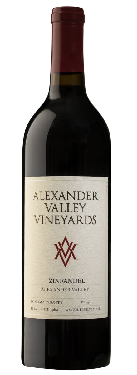 Alexander Valley Vineyards Zinfandel 2017  Front Bottle Shot