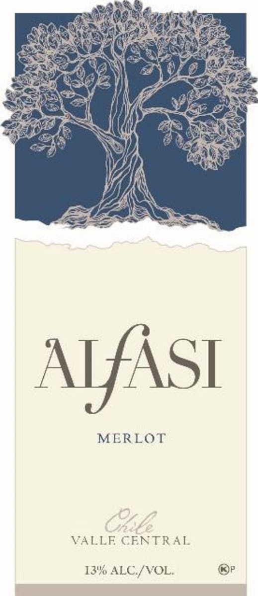 Alfasi Maule Valley Merlot 2015  Front Label