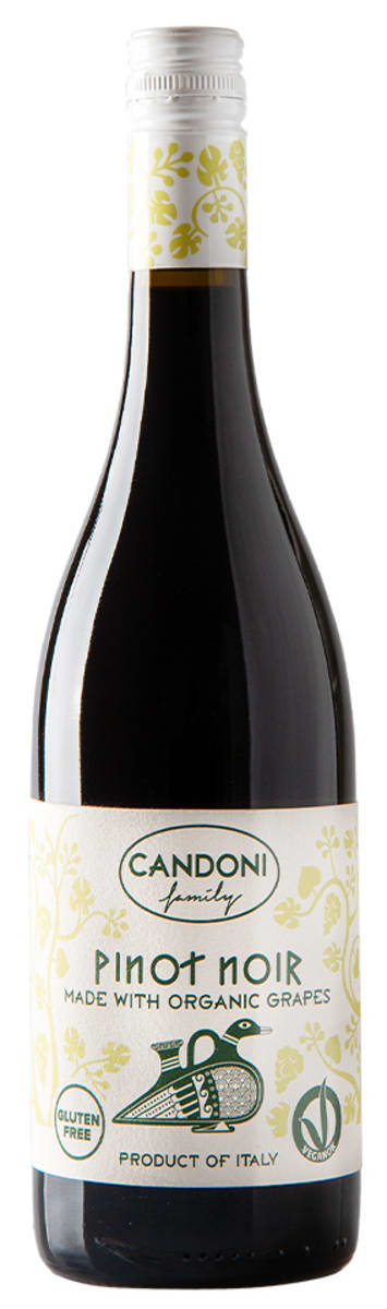 Candoni Organic Pinot Noir 2020  Front Bottle Shot
