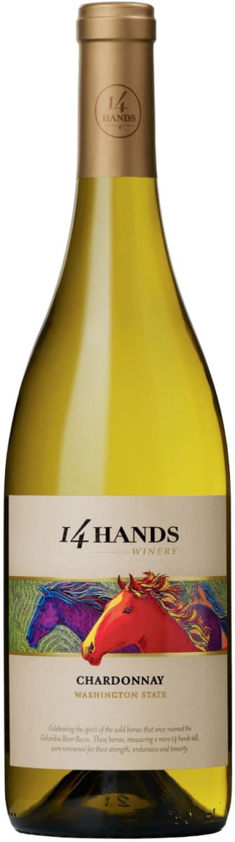 14 Hands Chardonnay 2014 Front Bottle Shot