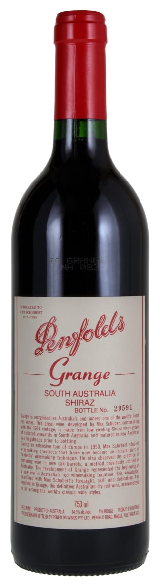 Penfolds Grange 2003 Front Bottle Shot