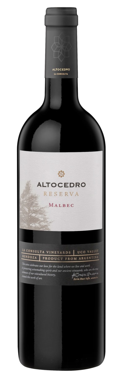 Altocedro Old Vine Reserve Malbec 2018  Front Bottle Shot