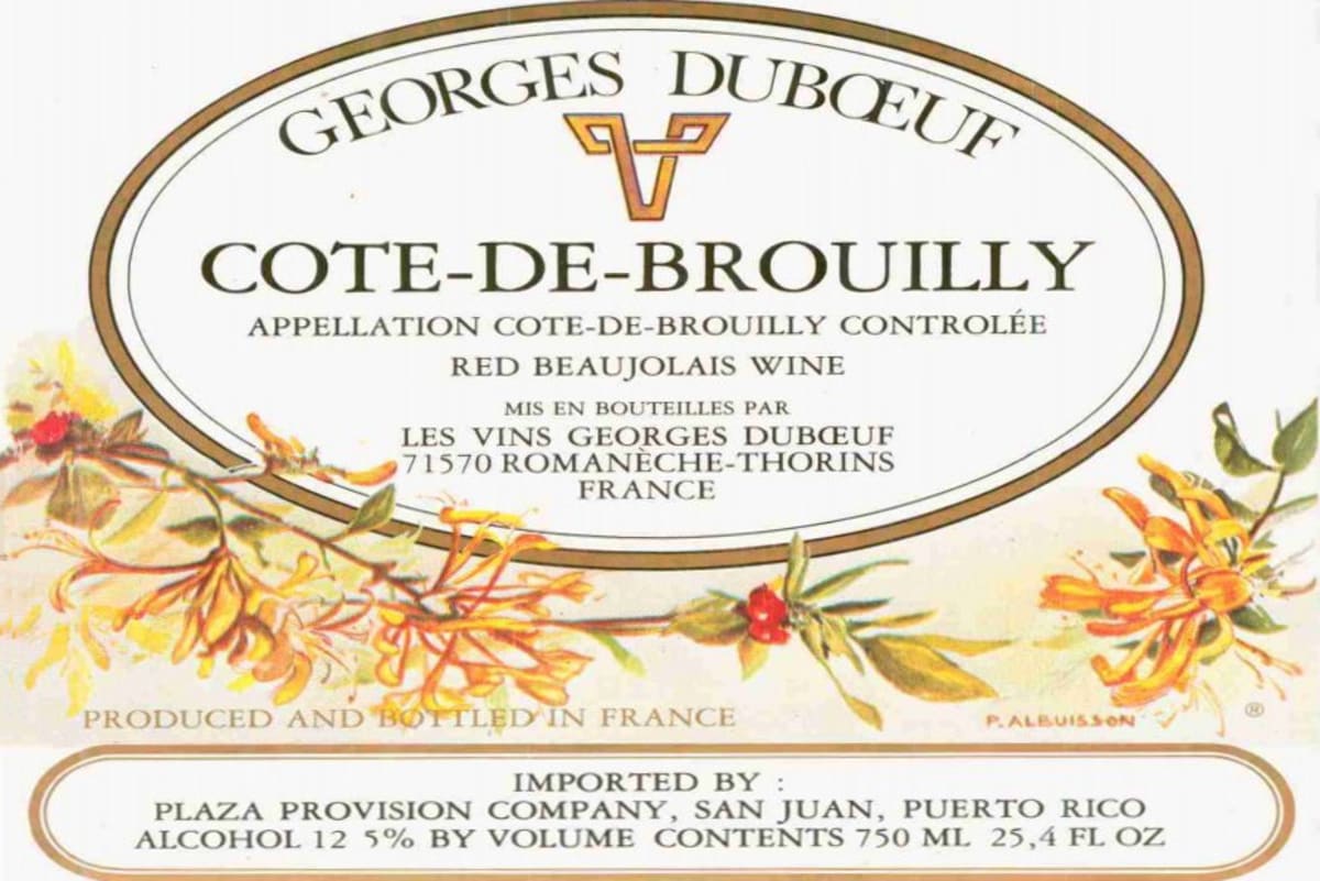 Duboeuf Beaujolais Cote de Brouilly 2000  Front Label