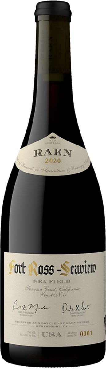 RAEN Sea Field Vineyard Pinot Noir 2020  Front Bottle Shot