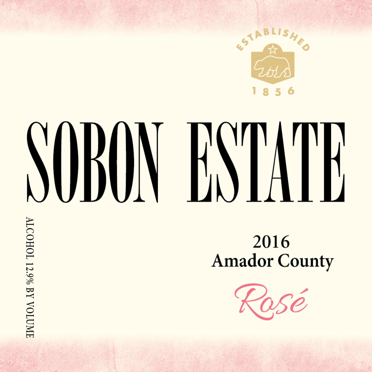 Sobon Estate Rose 2016  Front Label