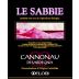 Meloni Vini Cannonau di Sardegna Le Sabbie 2011 Front Label