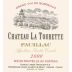 Chateau La Tourette Pauillac 2000 Front Label