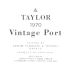 Taylor Fladgate Vintage Port 1970  Front Label