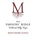 Montinore Estate Parsons' Ridge Pinot Noir 2015  Front Label