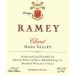 Flat front label of wine