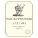 Flat front label of wine