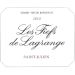 Flat front label of wine