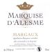Chateau Marquis d'Alesme 2005 Front Label