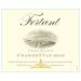 Flat front label of wine