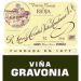 Flat front label of wine