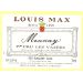 Flat front label of wine