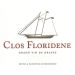 Flat front label of wine