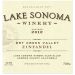 Flat front label of wine