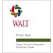Flat front label of wine