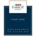 Flat front label of wine