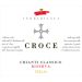 Flat front label of wine