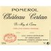 Flat front label of wine