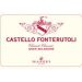 Flat front label of wine