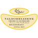 Flat front label of wine