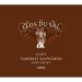 Flat front label of wine