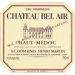 Flat front label of wine