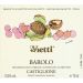 Flat front label of wine