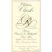 Flat front label of wine