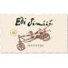 Flat front label of wine