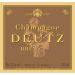 Flat front label of wine
