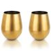 wine.com Gold Stemless Wine Glasses - Set of 2 Gift Product Image