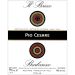 Flat front label of wine