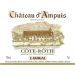 Flat front label of wine