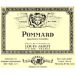 Flat front label of wine