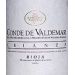 Bodegas Valdemar Conde de Valdemar Crianza 2001 Front Label