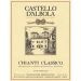 Flat front label of wine