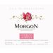 Flat front label of wine