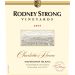 Flat front label of wine