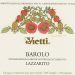Flat front label of wine