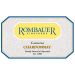 Flat front label of wine