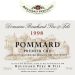 Flat front label of wine
