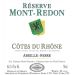 Chateau Mont Redon Cotes du Rhone Reserve Blanc 2017 Front Label