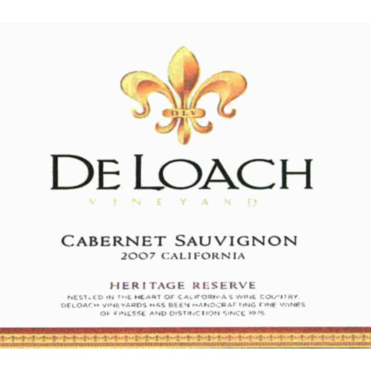 Flat front label of wine